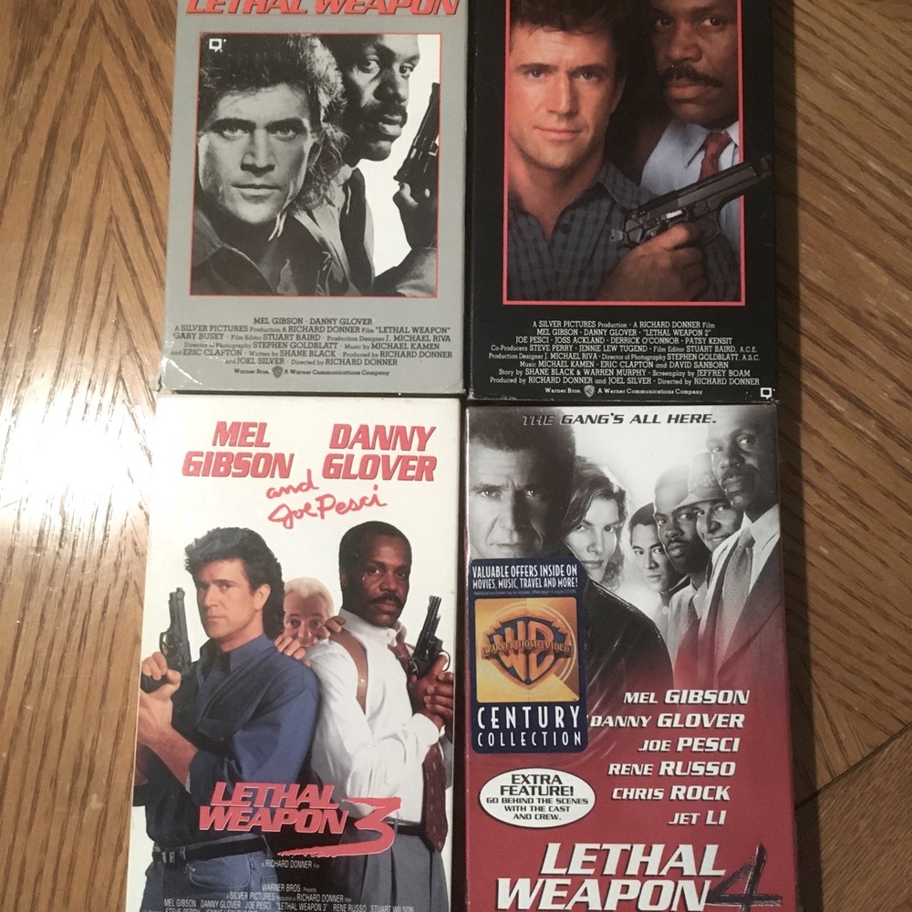 8 Mel Gibson Movies on VHS Lethal Weapon 1-4, The  Patriot & more